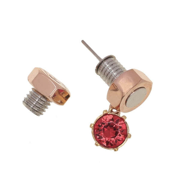 Burberry Nut & Bolt Rose Gold Drop Earrings - Picture 3 of 13